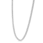 Load image into Gallery viewer, 5 Ctw Round Cut Diamond Tennis Necklace in 14K White Gold