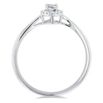Load image into Gallery viewer, 5x3 MM Oval Shape White Topaz and 1/20 Ctw Round Cut Diamond Halo Semi-Precious Ring in 14K White Gold