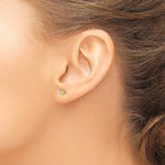 Load image into Gallery viewer, 14k 4mm Round CZ Stud Earrings