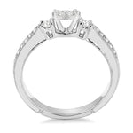 Load image into Gallery viewer, 1/3 Ctw Round Cut Diamond Lovebright Engagement Ring in 14K White Gold