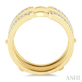 1/3 Ctw Round Cut Diamond Insert Ring in 14K Yellow Gold