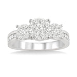 Load image into Gallery viewer, 3/4 Ctw Lovebright Round Cut Diamond Ring in 14K White Gold
