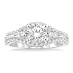 Load image into Gallery viewer, 1/2 Ctw Diamond Semi-Mount Engagement Ring in 14K White Gold
