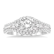 1/2 Ctw Diamond Semi-Mount Engagement Ring in 14K White Gold