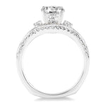 Load image into Gallery viewer, 1/2 Ctw Diamond Semi-Mount Engagement Ring in 14K White Gold