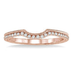 Load image into Gallery viewer, 1/8 Ctw Round Cut Diamond Wedding Band in 14K Rose Gold