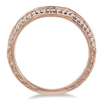 Load image into Gallery viewer, 1/8 Ctw Round Cut Diamond Wedding Band in 14K Rose Gold