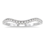 Load image into Gallery viewer, 1/6 Ctw Round Cut Diamond Wedding Band in 14K White Gold