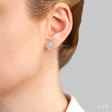 1 1/2 Ctw Round Cut Diamond Earrings Jacket in 14K White Gold