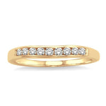 Load image into Gallery viewer, 1/4 Ctw V Shape Round Cut Diamond Matching Wedding Band in 14K Yellow Gold