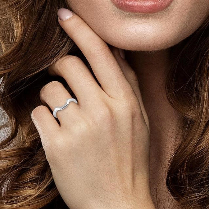 Shadow Band in 14K White Gold