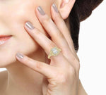 Load image into Gallery viewer, 5/8 Ctw Intricate lattice Baguette and Round Cut Diamond Ring in 14K Yellow and white gold