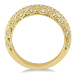 Load image into Gallery viewer, 1/3 Ctw Round Cut Diamond Wedding Band in 14K Yellow Gold