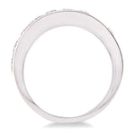 Load image into Gallery viewer, 1 Ctw Channel Set Round Cut Diamond Wedding Band in 14K White Gold