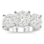 Load image into Gallery viewer, 1 1/2 Ctw Lovebright Round Cut Diamond Ring in 14K White Gold