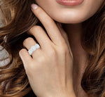 Load image into Gallery viewer, 1 1/2 Ctw Lovebright Round Cut Diamond Ring in 14K White Gold