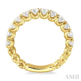 1 1/5 Ctw Diamond Matching Wedding Band in 14K Yellow Gold