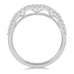 Load image into Gallery viewer, 1/4 Ctw Curvy Round Cut Diamond Wedding Band in 14K White Gold