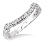Load image into Gallery viewer, 1/6 Ctw Round Cut Diamond Matching Wedding Band in 14K White Gold