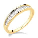 Load image into Gallery viewer, 1/2 Ctw Channel Set Baguette Cut Diamond Wedding Band in 14K Yellow Gold
