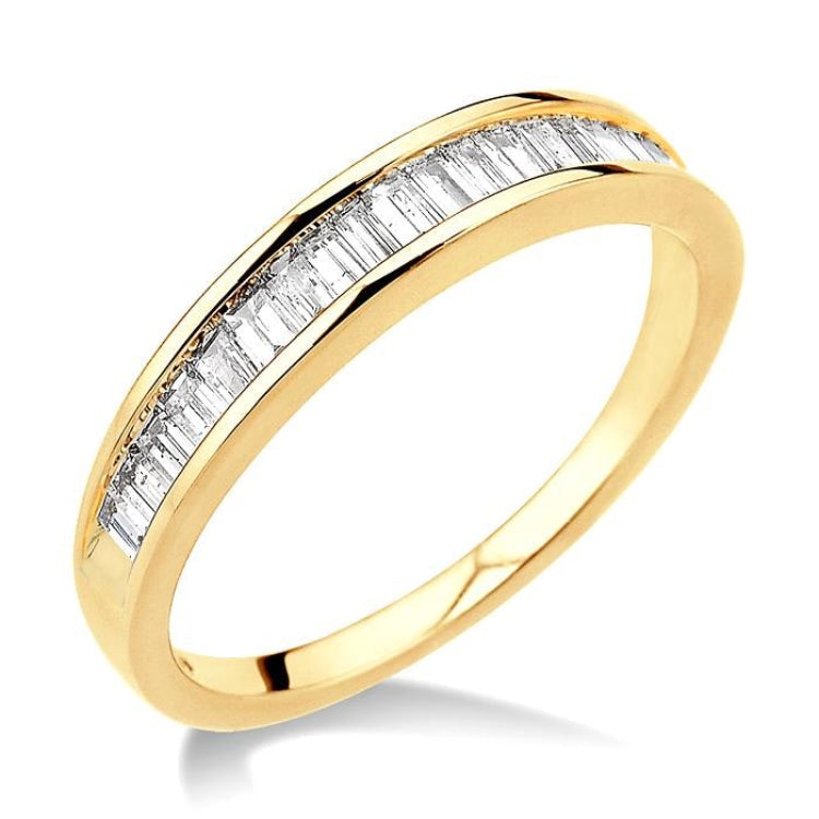 1/2 Ctw Channel Set Baguette Cut Diamond Wedding Band in 14K Yellow Gold