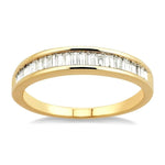 Load image into Gallery viewer, 1/2 Ctw Channel Set Baguette Cut Diamond Wedding Band in 14K Yellow Gold