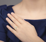 Load image into Gallery viewer, 1/2 Ctw Channel Set Baguette Cut Diamond Wedding Band in 14K Yellow Gold