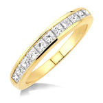 Load image into Gallery viewer, 1/2 Ctw Princess Cut Diamond Wedding Band in 14K Yellow Gold