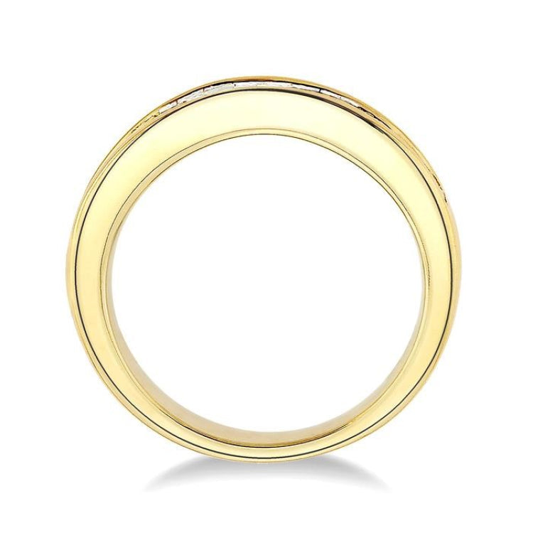 1/2 Ctw Princess Cut Diamond Wedding Band in 14K Yellow Gold