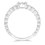 Load image into Gallery viewer, 1/3 Ctw Round Shape Lattice Lovebright Diamond Cluster Ring in 14K White Gold