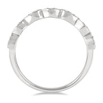 Load image into Gallery viewer, 1/10 Ctw Pear and Rhombus Shape Lattice Round Cut Diamond Wedding Band in 14K White Gold