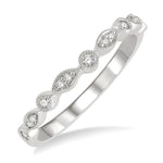 Load image into Gallery viewer, 1/10 Ctw Marquise and Circular Lattice Round Cut Diamond Wedding Band in 14K White Gold