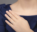 Load image into Gallery viewer, 1/20 Ctw Round Cut Diamond Wedding Band in 14K White Gold