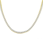 Load image into Gallery viewer, 20 Ctw Round Cut Diamond Tennis Necklace in 14K Yellow Gold