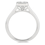 Load image into Gallery viewer, 1/3 Ctw Octagonal Shape Baguette and Round Cut Diamond Ladies Ring in 14K White Gold