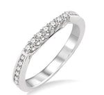 Load image into Gallery viewer, 3/8 Ctw Round Cut Diamond Wedding Band in 14K White Gold