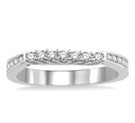 Load image into Gallery viewer, 3/8 Ctw Round Cut Diamond Wedding Band in 14K White Gold