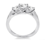 Load image into Gallery viewer, 1/2 Ctw Diamond Engagement Ring with 1/4 Ct Round Cut Center Stone in 14K White Gold