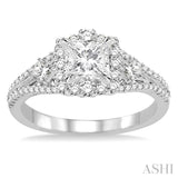 1/2 Ctw Diamond Semi-Mount Engagement Ring in 14K White Gold