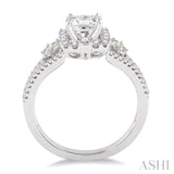 1/2 Ctw Diamond Semi-Mount Engagement Ring in 14K White Gold