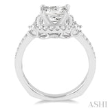 1/2 Ctw Diamond Semi-Mount Engagement Ring in 14K White Gold