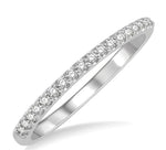 Load image into Gallery viewer, 1/10 Ctw Round Cut Diamond Wedding Band in 14K White Gold
