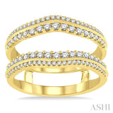 5/8 Ctw Round Cut Diamond Insert Ring in 14K Yellow Gold