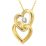 Load image into Gallery viewer, 1/20 Ctw Round Cut Diamond Pendant in 10K Yellow Gold with Chain