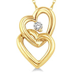 Load image into Gallery viewer, 1/20 Ctw Round Cut Diamond Pendant in 10K Yellow Gold with Chain