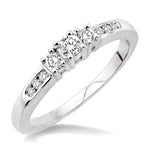 Load image into Gallery viewer, 1/4 Ctw Nine Stone Round Cut Diamond Engagement Ring in 14K White Gold