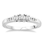 Load image into Gallery viewer, 1/4 Ctw Nine Stone Round Cut Diamond Engagement Ring in 14K White Gold