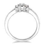 Load image into Gallery viewer, 1/4 Ctw Nine Stone Round Cut Diamond Engagement Ring in 14K White Gold