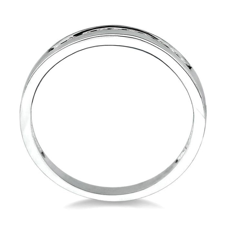 1/10 Ctw Round Cut Diamond Band in 10K White Gold