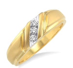 Load image into Gallery viewer, 1/8 Ctw Round Cut Diamond Men's Band in 14K Yellow Gold
